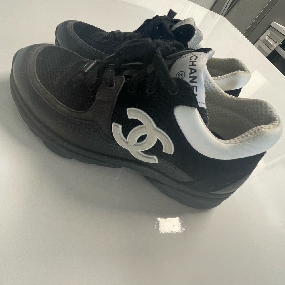 CHANEL Monochrome Athletic Shoes
